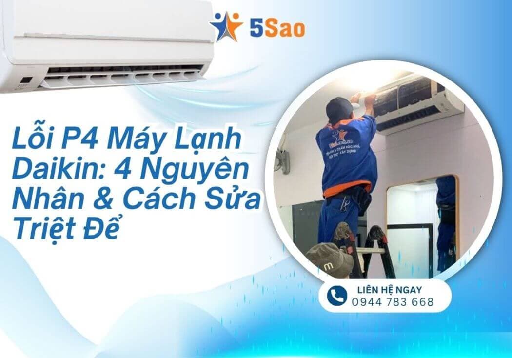 Lỗi P4 Máy Lạnh Daikin: 4 Nguyên Nhân & Cách Sửa Triệt Để (2026)