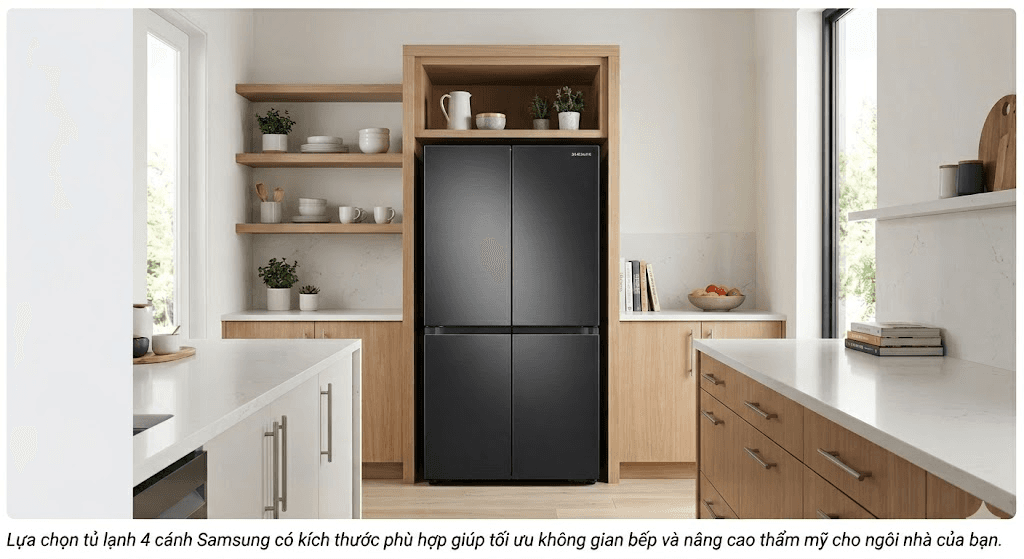 Kích Thước Tủ Lạnh 4 Cánh Samsung Và Thông Số Chi Tiết