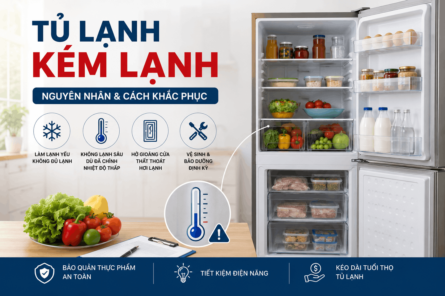 Tủ Lạnh Kém Lạnh ? Cẩm Nang Nhận Biết Và Xử Lý Hiệu Quả