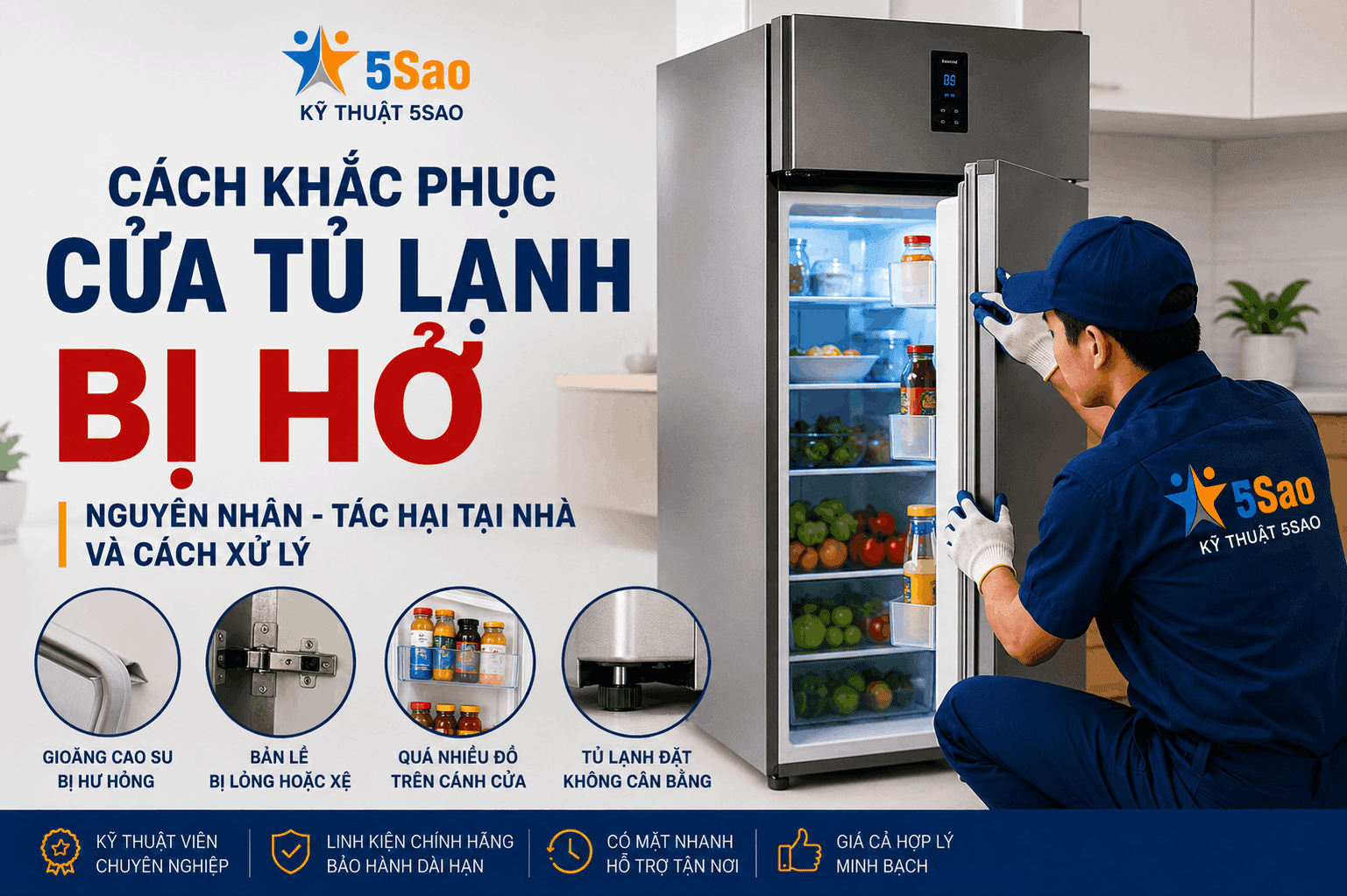 Cách Khắc Phục Cửa Tủ Lạnh Bị Hở Nhanh Chóng, Hiệu Quả 
