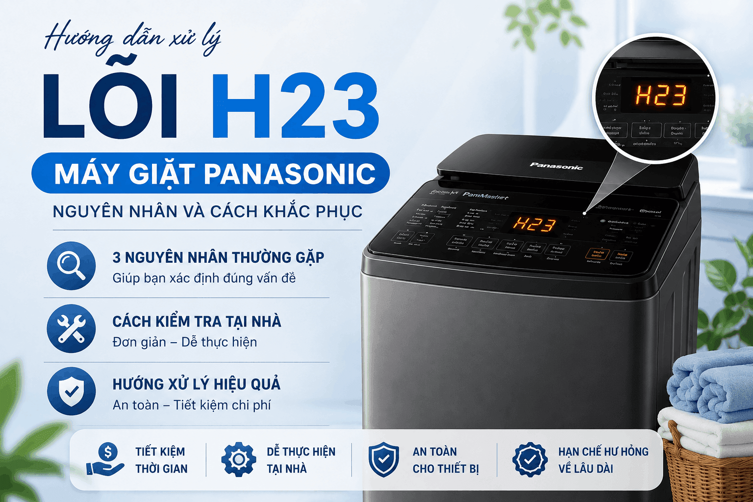 Lỗi H23 Máy Giặt Panasonic: Nguyên Nhân Và Cách Khắc Phục