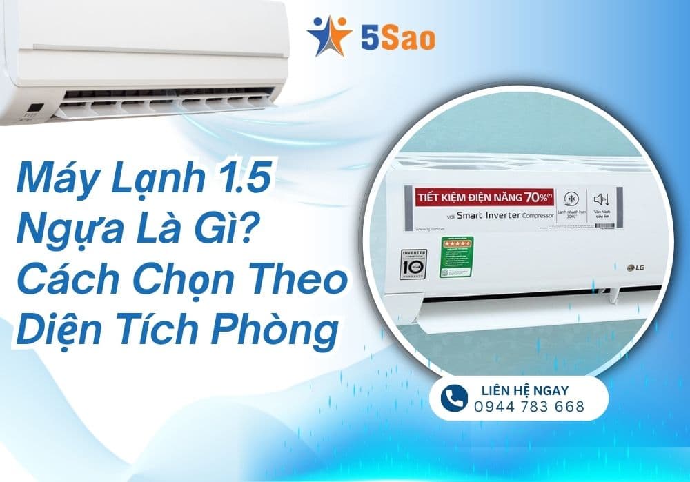 Máy lạnh 1.5 ngựa là gì? Cách chọn theo diện tích phòng