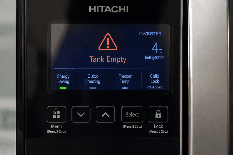 Tủ Lạnh Hitachi Báo Lỗi Tank Empty: Nguyên Nhân Và Cách Khắc Phục Hiệu Quả 