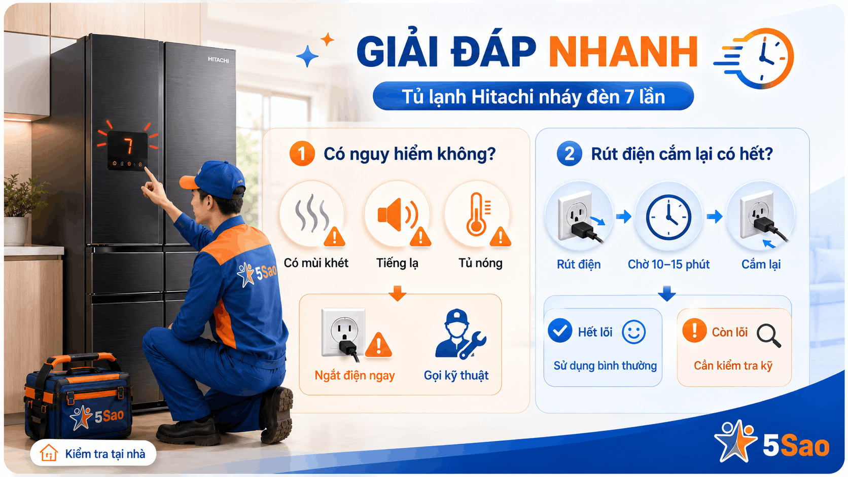 Tủ Lạnh Hitachi Nháy Đèn 7 Lần: Nguyên Nhân và Cách Sửa