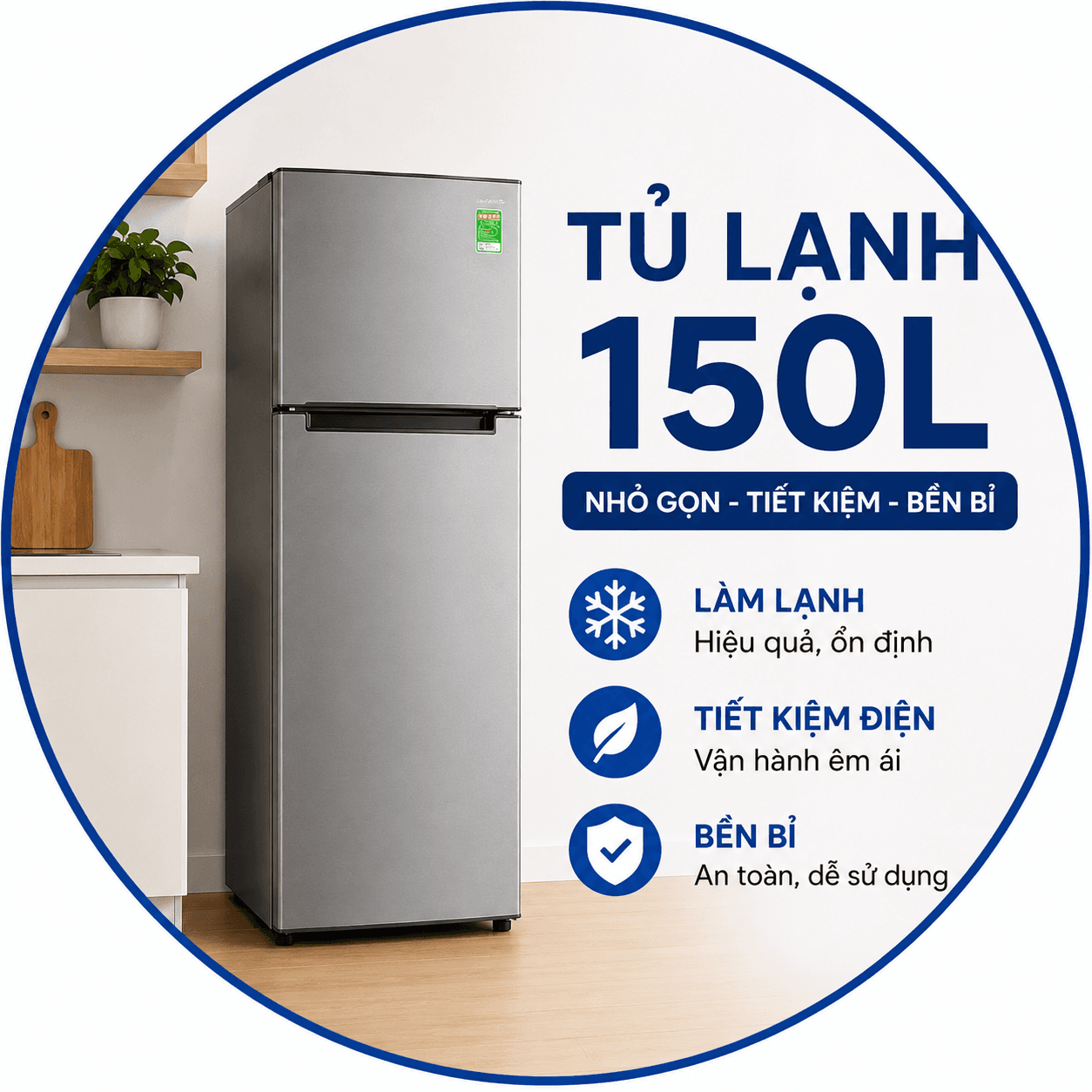 Kích thước tủ lạnh 150 lít là bao nhiêu? Tiêu chuẩn & Lưu ý