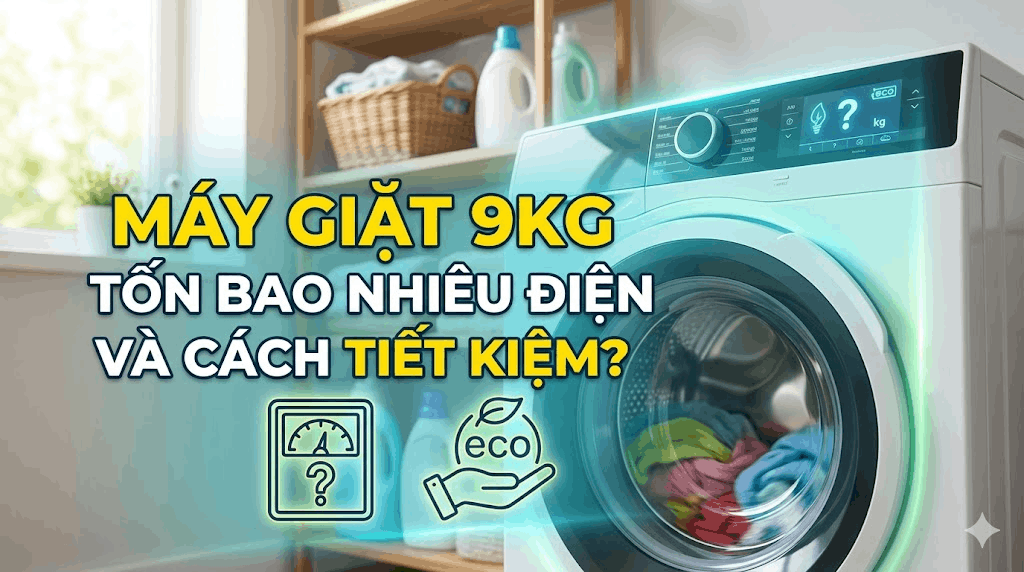 Công Suất Tiêu Thụ Điện Của Máy Giặt 9kg Tốn Bao Nhiêu Điện