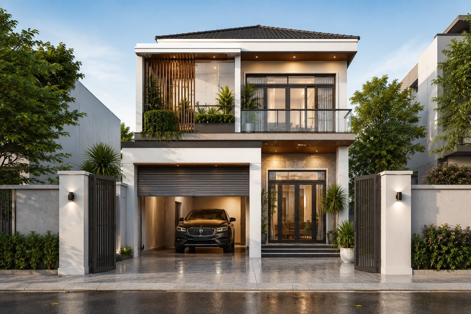 Top Mẫu Nhà 1 Trệt 1 Lầu 5×20 4 Phòng Ngủ Đẹp, Tối Ưu Chi Phí
