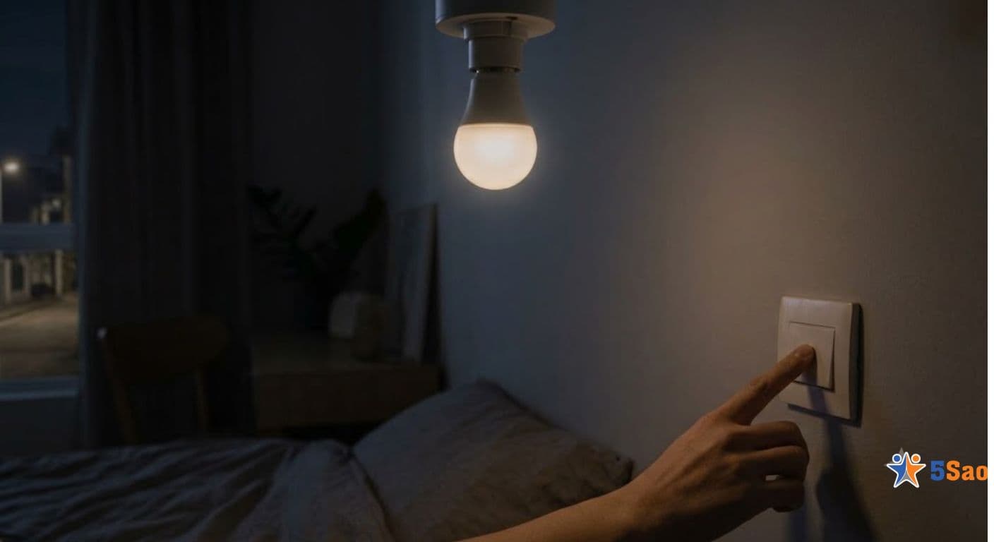 Bóng Đèn Tắt Rồi Vẫn Sáng Mờ: 4 Nguyên Nhân & Cách Xử Lý An Toàn