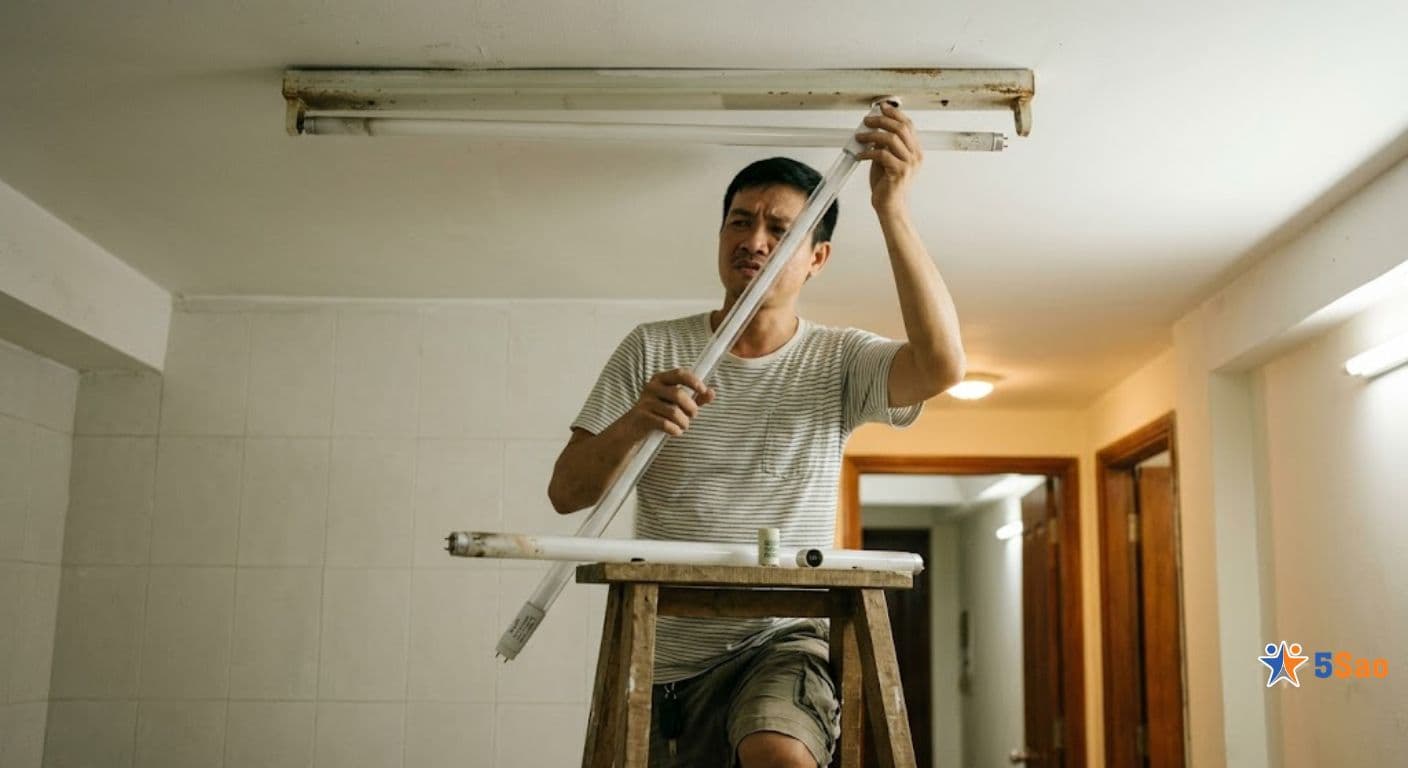 Cách Thay Bóng Đèn LED 1m2 An Toàn Đúng Kỹ Thuật Tại Nhà