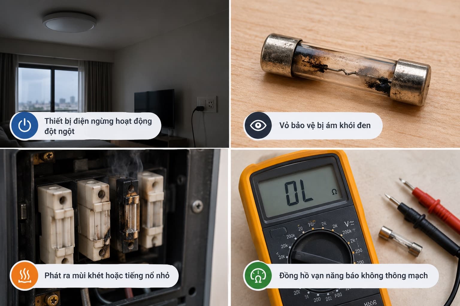 Cầu Chì Bị Cháy: Nguyên Nhân, Dấu Hiệu & Cách Khắc Phục An Toàn