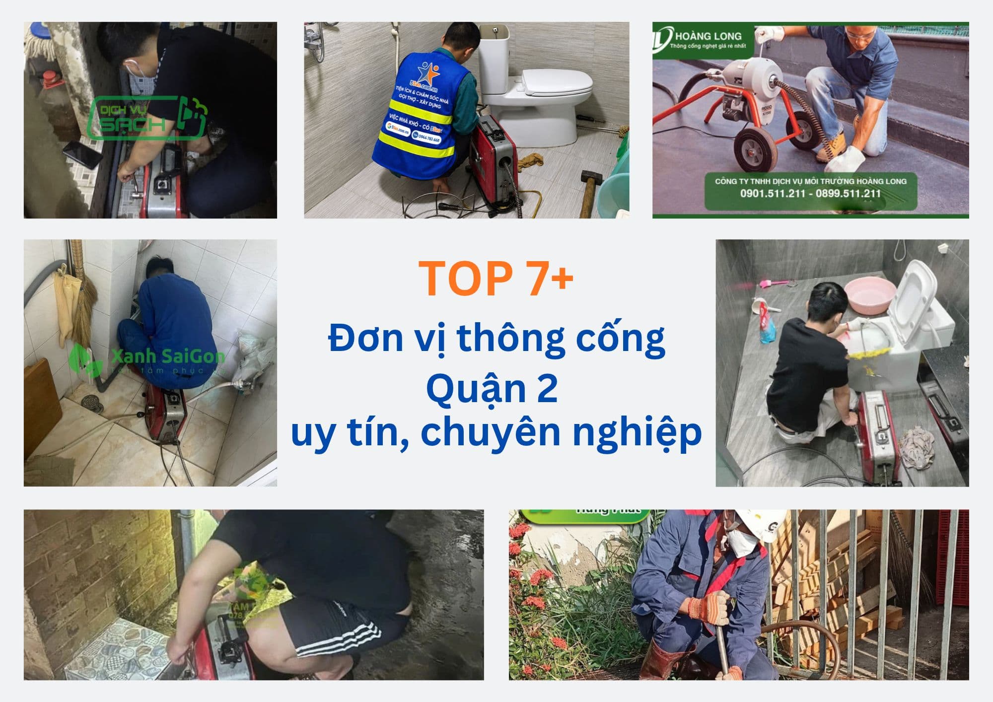 TOP 7+ Đơn Vị Thông Cống Nghẹt Quận 2 Uy Tín Chuyên Nghiệp