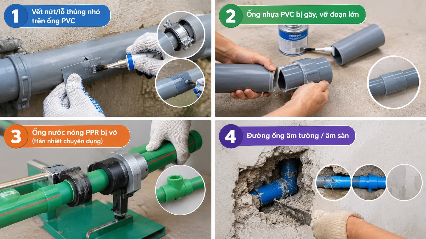 Cách Sửa Ống Nước Bị Vỡ Tại Nhà Nhanh Chóng (Chỉ 10 Phút)