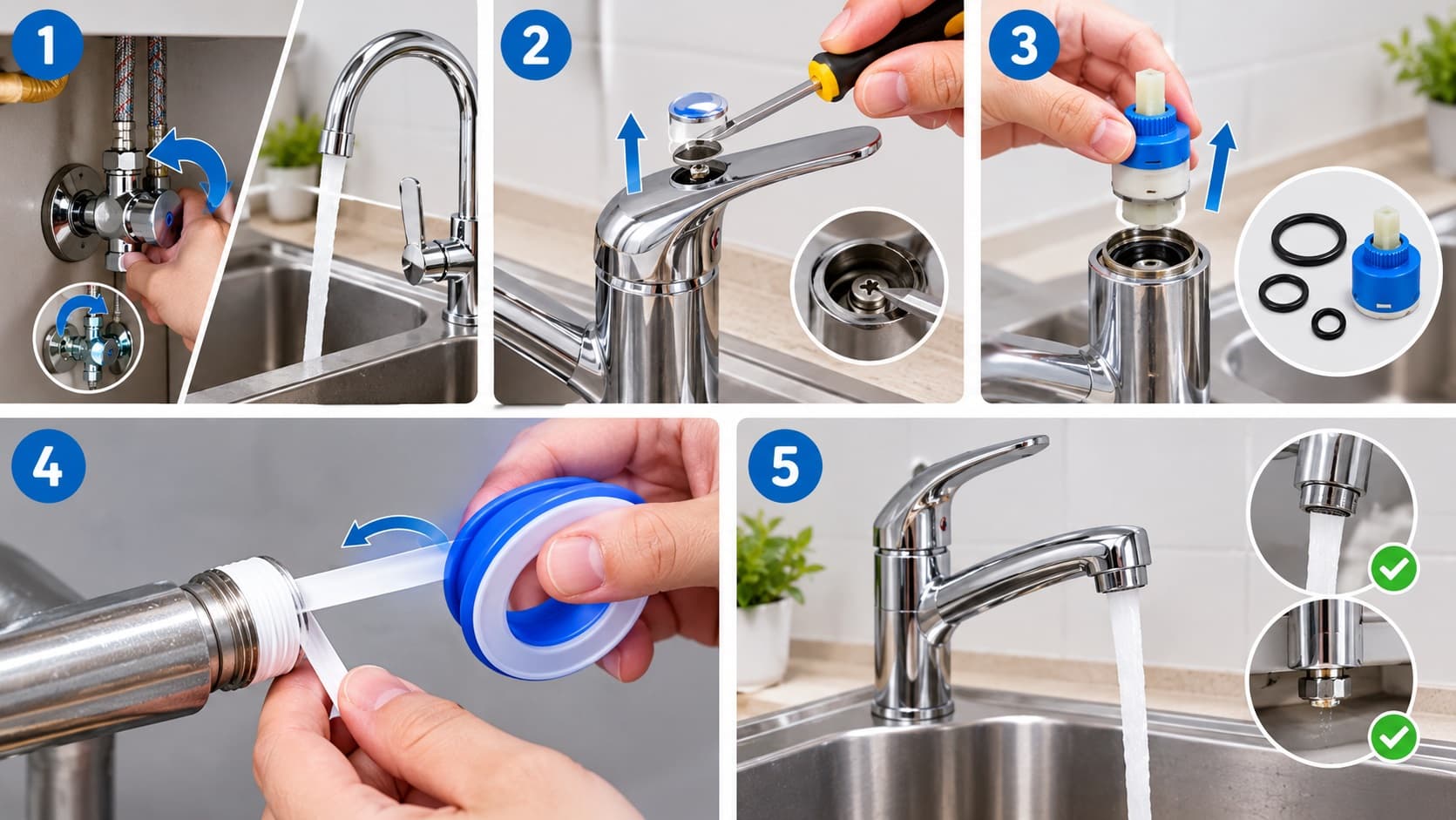 Cách Sửa Vòi Nước Rửa Chén Bị Rỉ Nước Triệt Để Tại Nhà