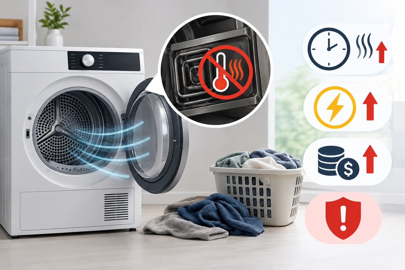Nguyên Nhân Máy Sấy Không Nóng, Cách Khắc Phục Hiệu Quả