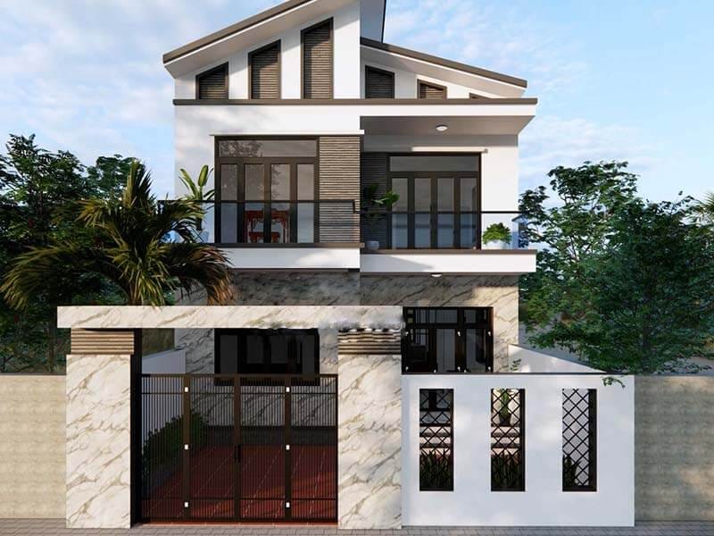 Mẫu nhà ống lệch tầng kết nối không gian đa năng – Thiết kế hiện đại, thông thoáng & tiện nghi
