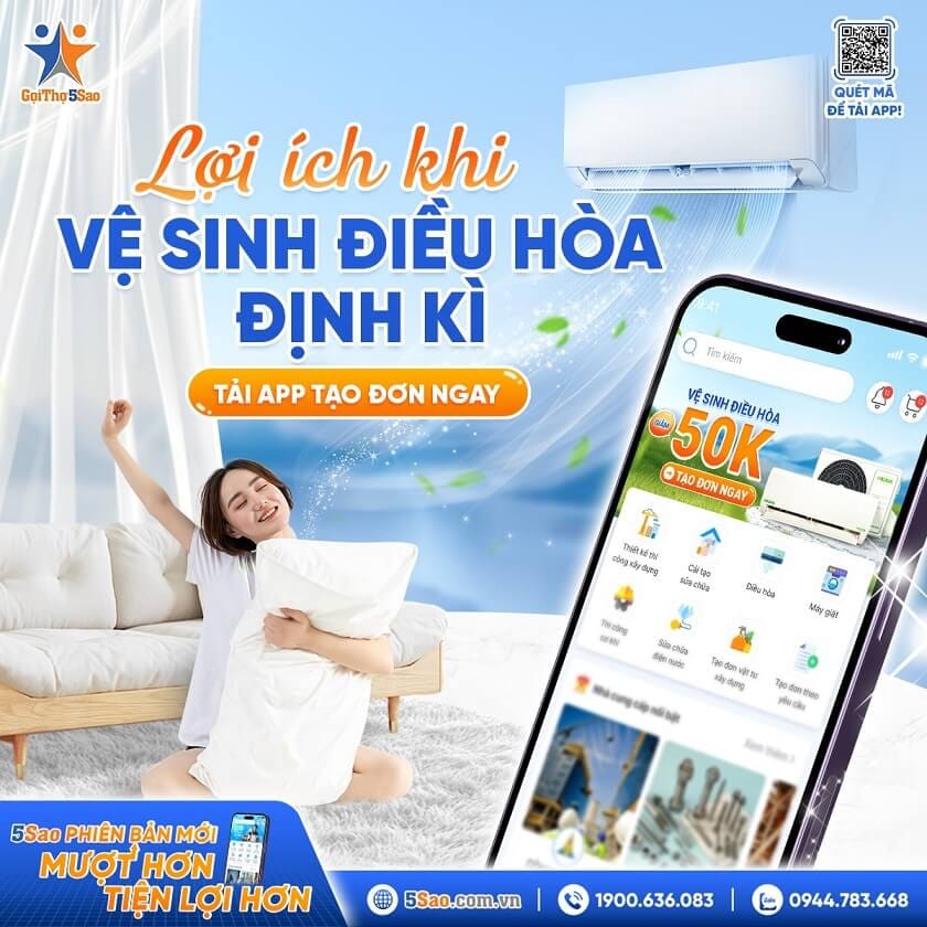 Ứng dụng 5Sao đảm bảo cách vệ sinh điều hoà Panasonic uy tín và giá rẻ