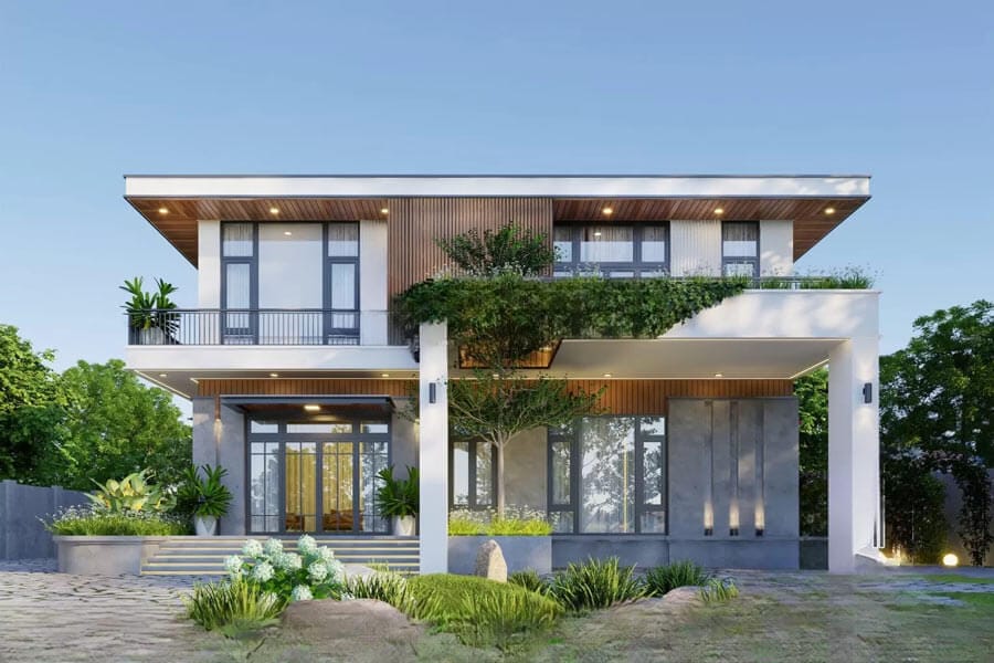 Nhà Biệt Thự 2 Tầng Đẹp Hiện Đại phong cách Minimalist – Tối Giản Hiện Đại