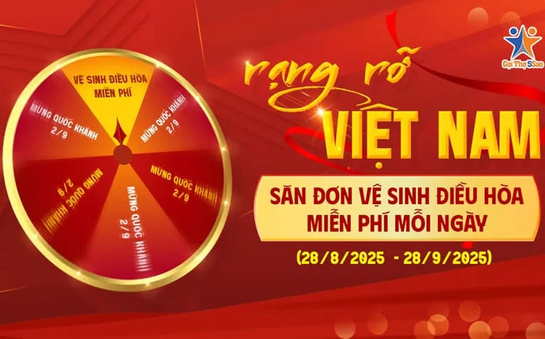 CHƯƠNG TRÌNH KHUYẾN MÃI “SĂN NGAY 1 ĐƠN VỆ SINH ĐIỀU HÒA MIỄN PHÍ MỖI NGÀY”