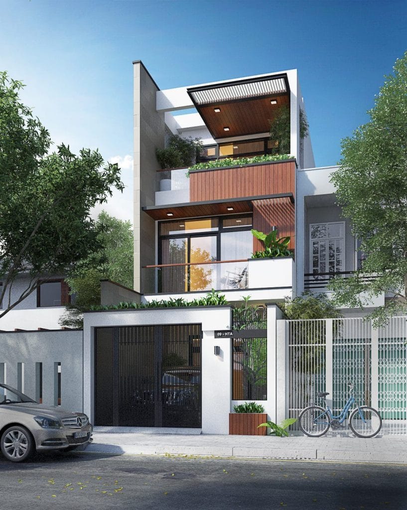 Mẫu nhà 3 tầng đẹp và ấn tượng – Thiết kế nổi bật giữa khu phố