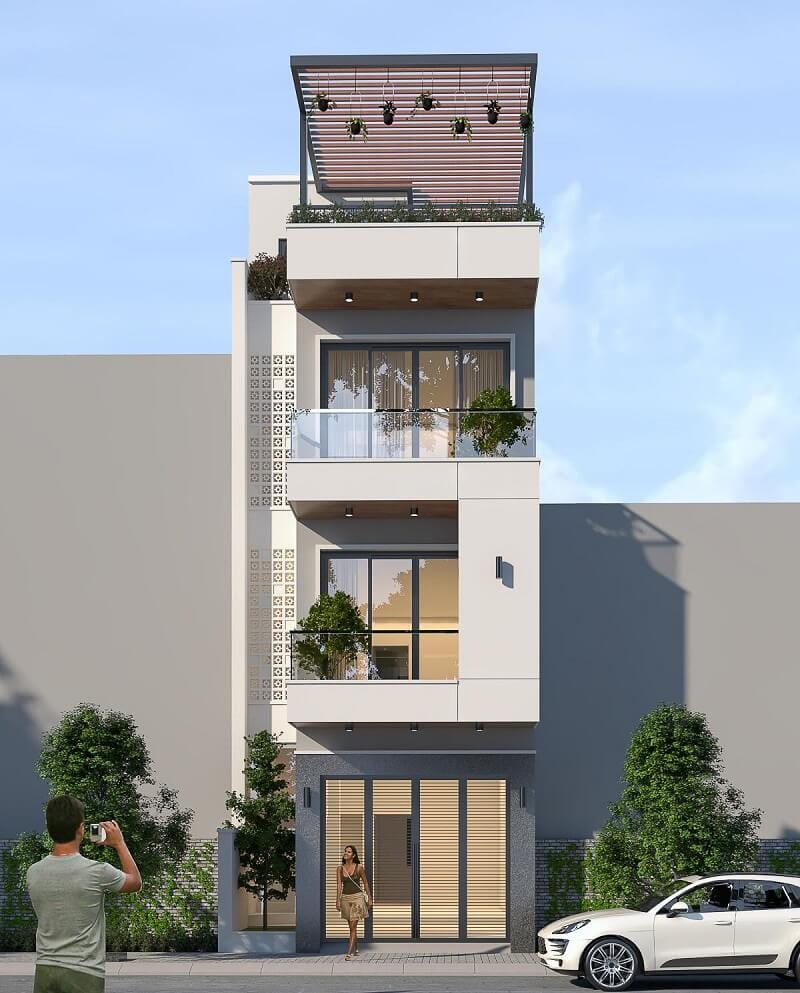 Nhà 3 tầng 1 tum phong cách tân cổ điển – Sang trọng, đẳng cấp và tinh tế