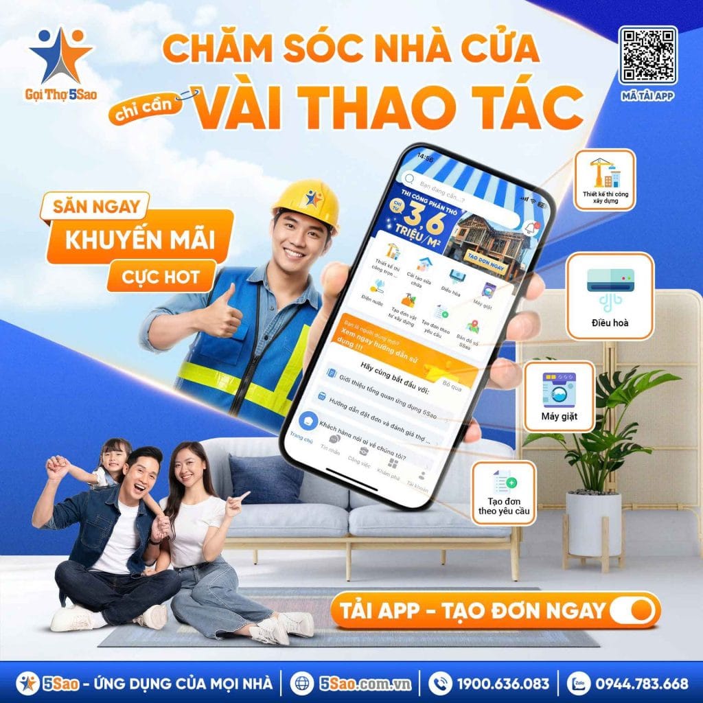 Hình 3: Quy Trình Gọi Thợ Và Báo Giá Sửa Tủ Lạnh Rất Minh Bạch Trên App 5Sao