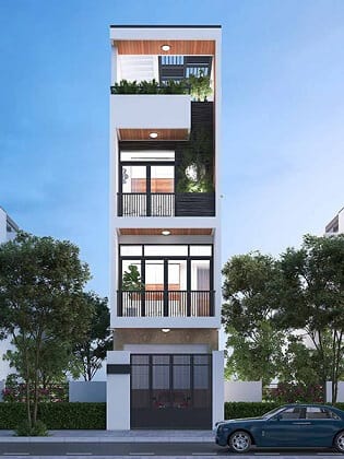 Thiết kế nhà 4 tầng – Giải pháp không gian sống hiện đại, tiện nghi cho đô thị