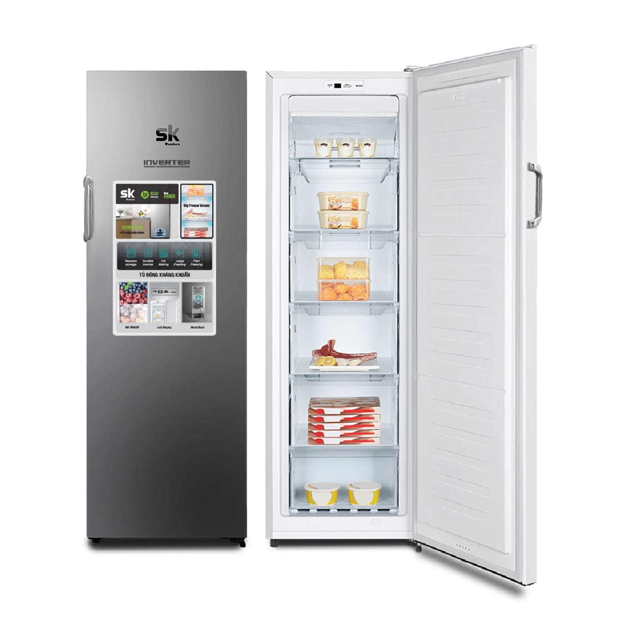 Tủ đông đứng inverter – Tiết kiệm điện, dung tích lớn, làm lạnh nhanh