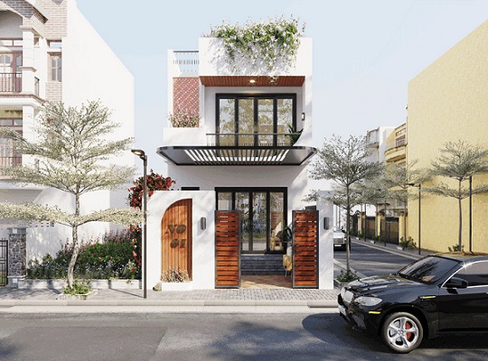 Mẫu nhà đẹp 2 tầng tối ưu diện tích nhà phố