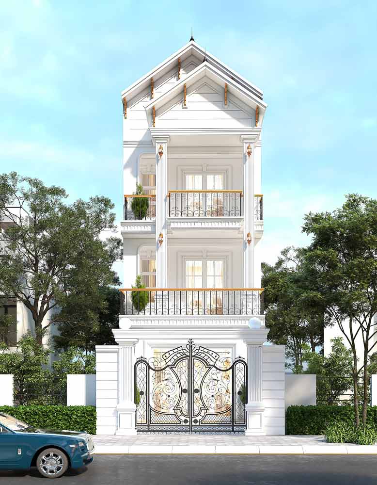 Mẫu nhà hiện đại 3 tầng cho gia đình nhiều thế hệ