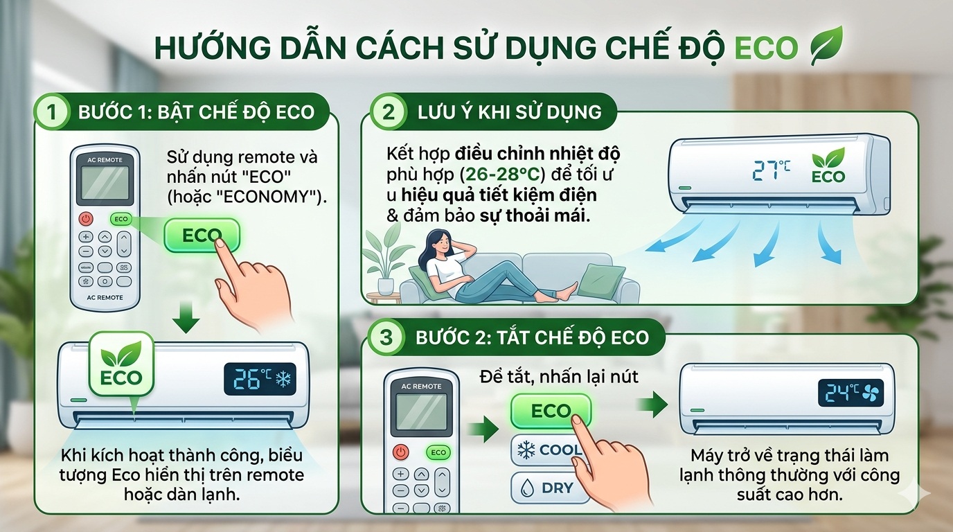 Hướng dẫn cách sử dụng chế độ Eco