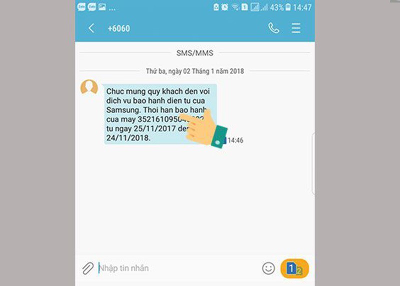 check bảo hành samsung