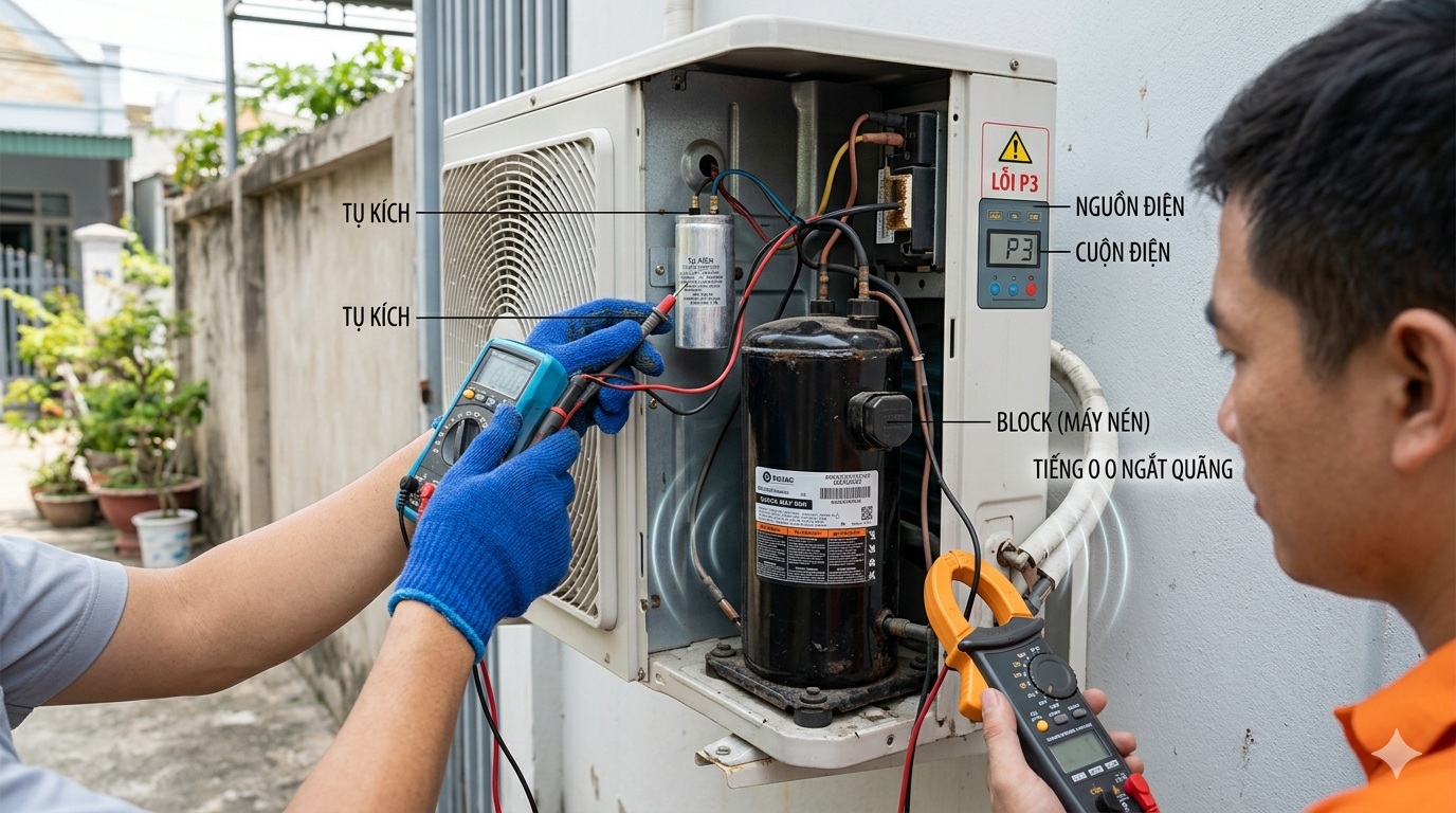 Block (Máy nén) gặp sự cố kỹ thuật
