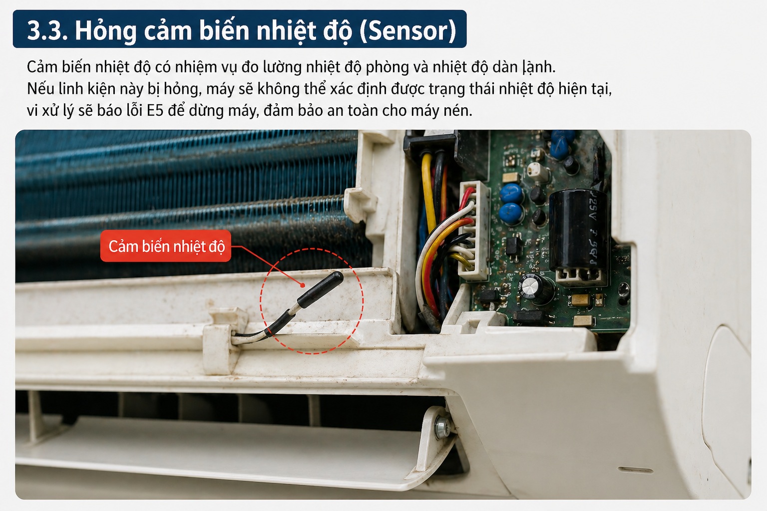  Hỏng cảm biến nhiệt độ (Sensor)