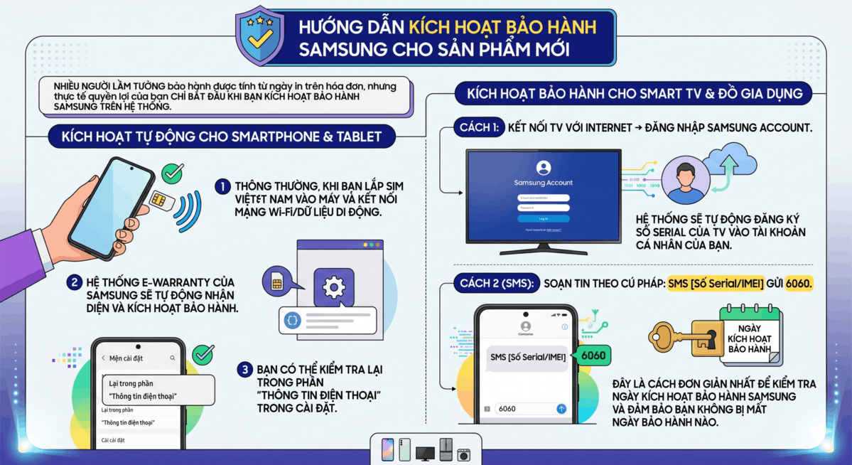 check bảo hành samsung