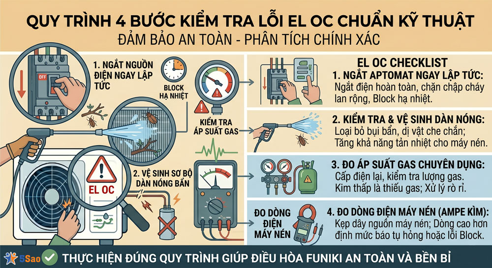 Hướng dẫn quy trình kiểm tra lỗi EL OC chuẩn kỹ thuật