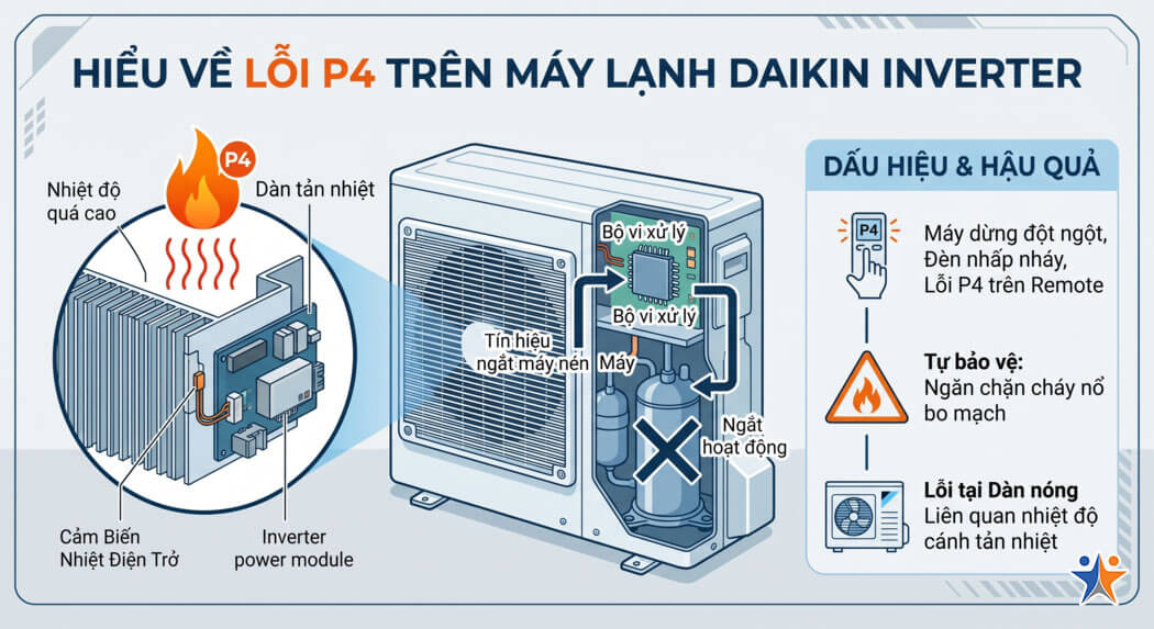 Lỗi P4 Máy Lạnh Daikin