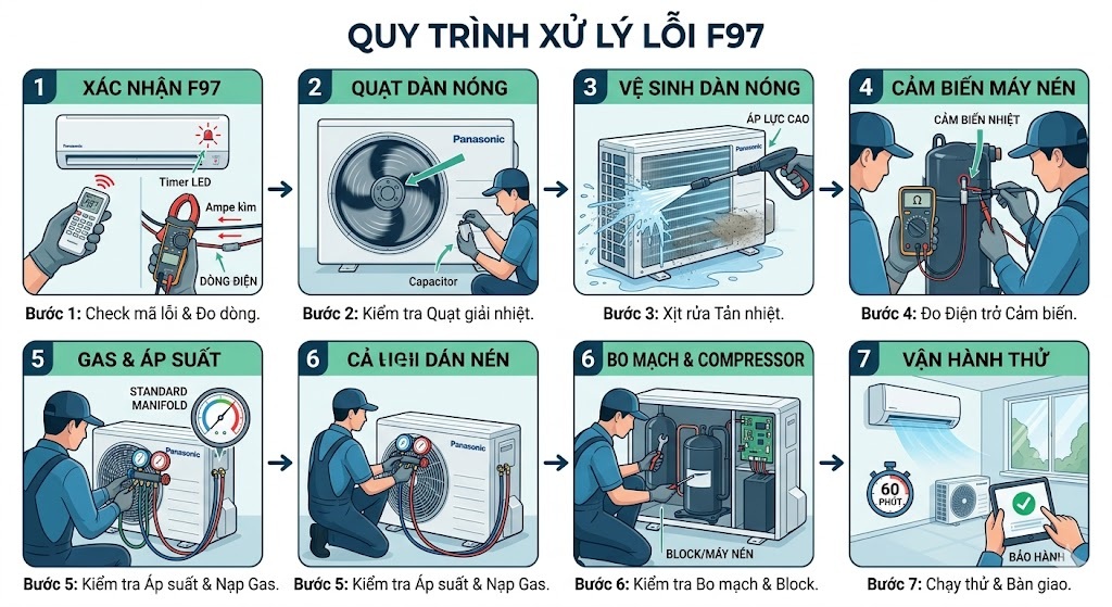 Quy trình khắc phục lỗi F97 chuẩn 5Sao