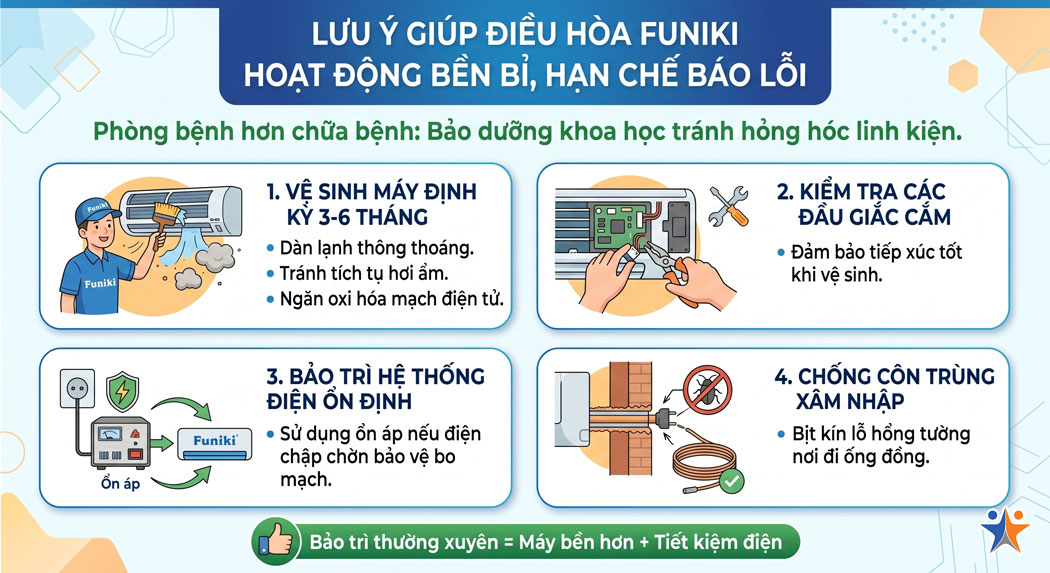 Mẹo sử dụng máy lạnh Funiki tránh hỏng quạt dàn lạnh