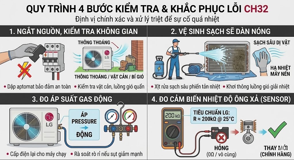 Quy trình kiểm tra và khắc phục lỗi CH32 chuẩn kỹ thuật 5Sao