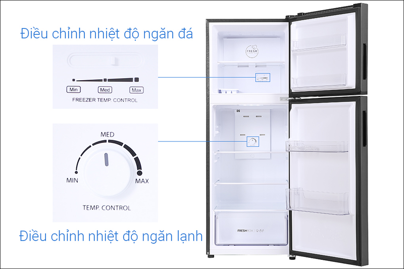 cách chỉnh ngăn mát tủ lạnh Aqua