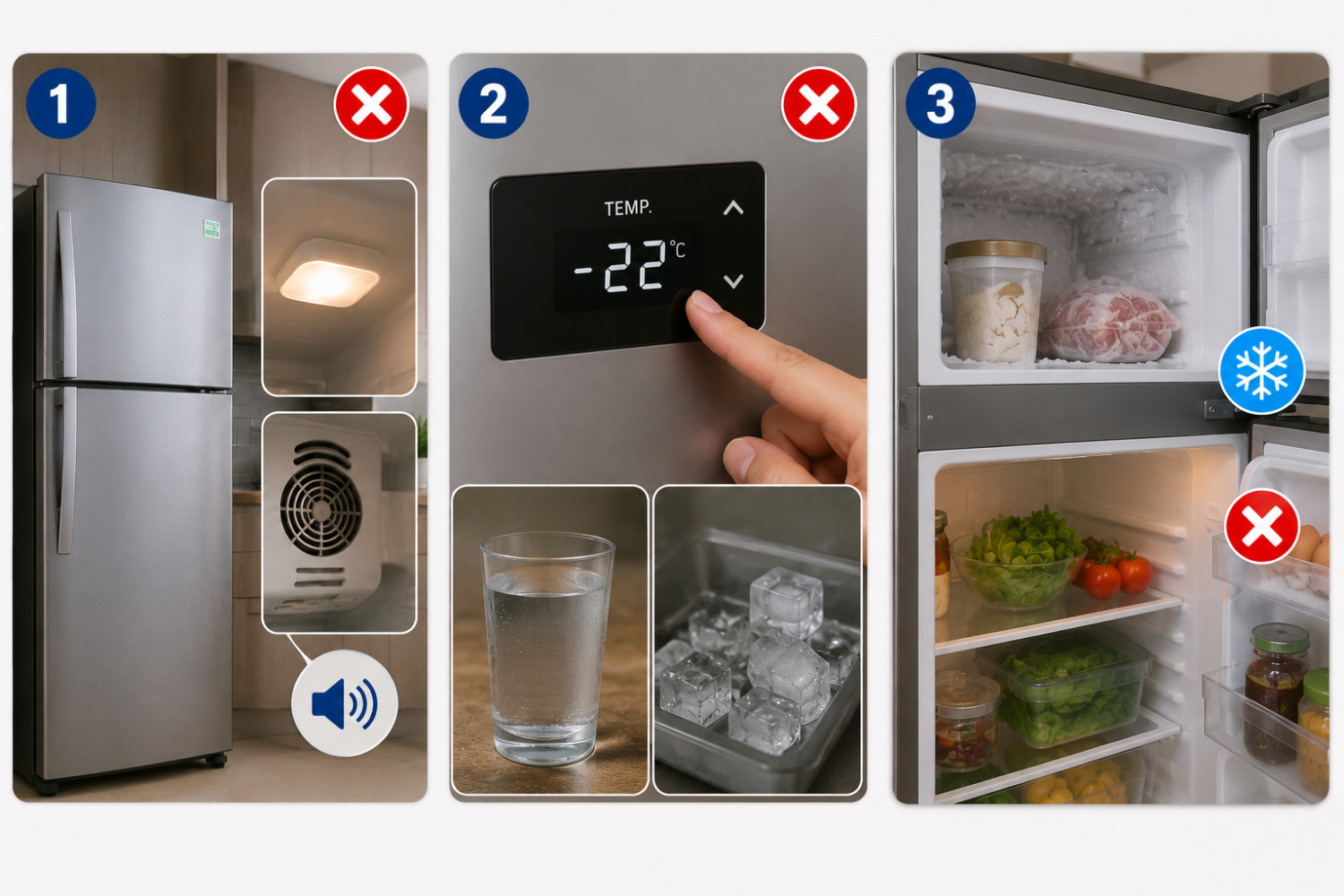 Dấu hiệu tủ lạnh vẫn chạy nhưng không lạnh