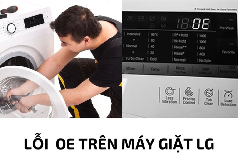 Lỗi OE trên máy giặt LG cảnh báo vấn đề gì?
