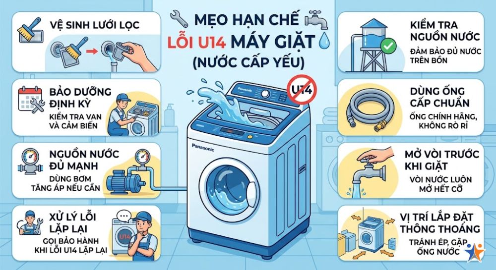 Mẹo sử dụng để hạn chế gặp lỗi U14 và lặp lại