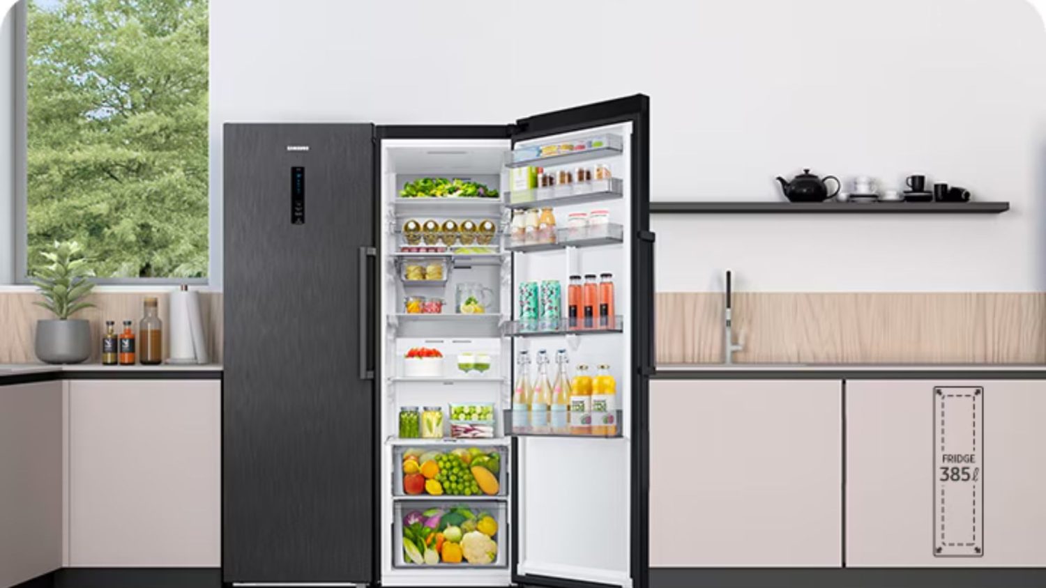 Đặt tủ lạnh thông thoáng tránh tủ lạnh Samsung báo lỗi nháy đèn 3 lần