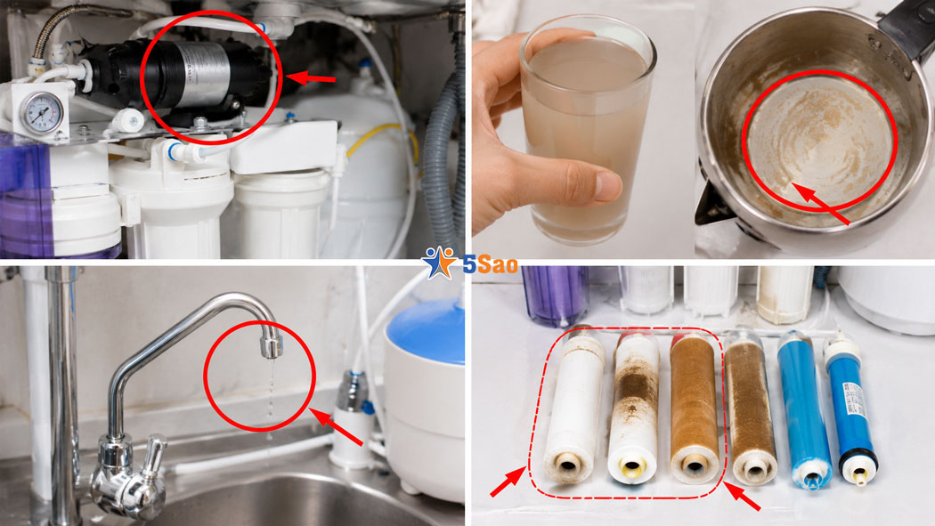 Nhận diện ngay các dấu hiệu thực tế: Nước chảy yếu, máy kêu to hay lõi lọc bám cặn dày đặc chính là lúc bạn cần gọi dịch vụ kiểm tra và thay lõi ngay lập tức.