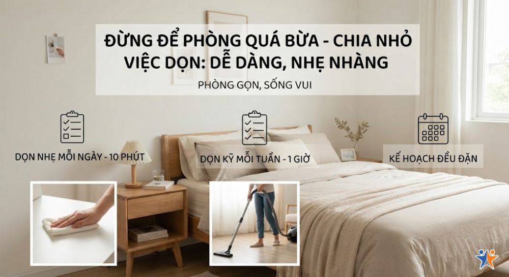 Nguyên nhân khiến phòng ngủ nhanh bừa bộn và tích tụ bụi bẩn 