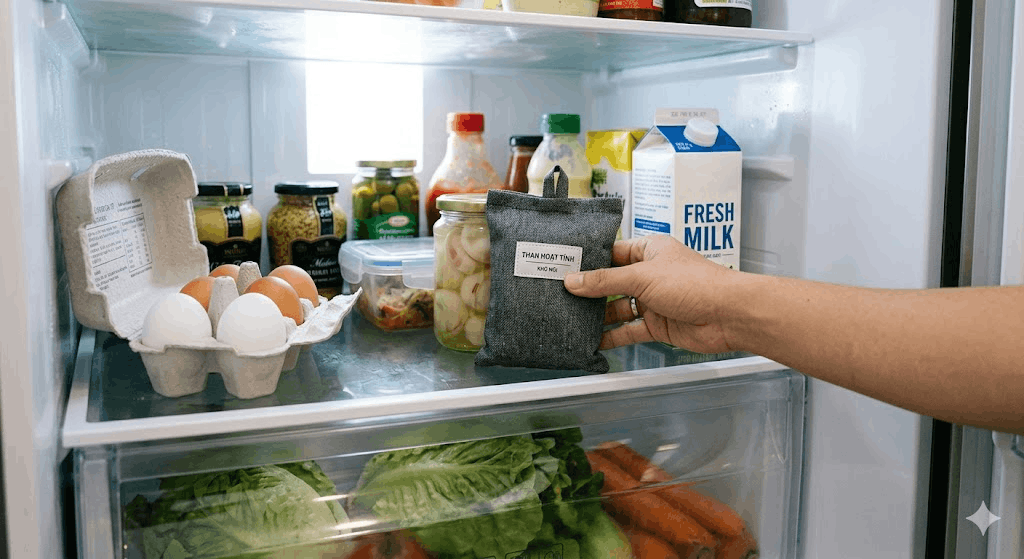 Khử mùi thịt thối trong tủ lạnh bằng than hoạt tính