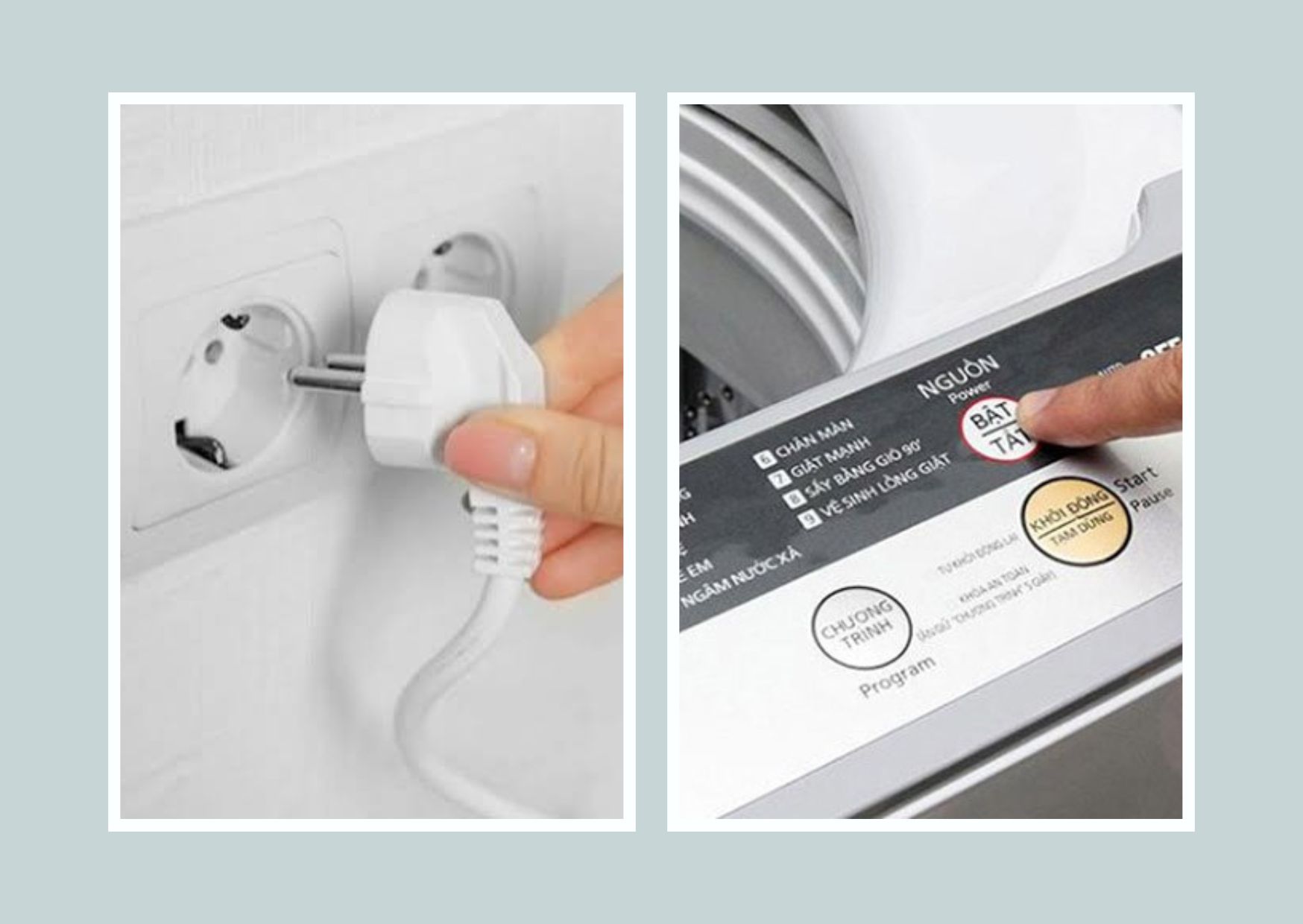 Ngắt nguồn điện để Reset hệ thống