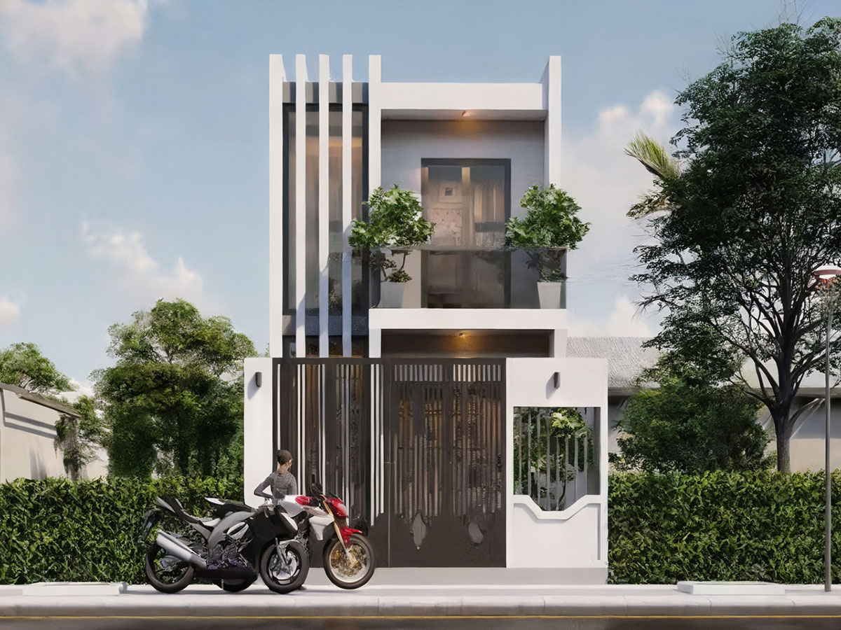 Cách tính tổng diện tích xây dựng nhà 2 tầng 30m2