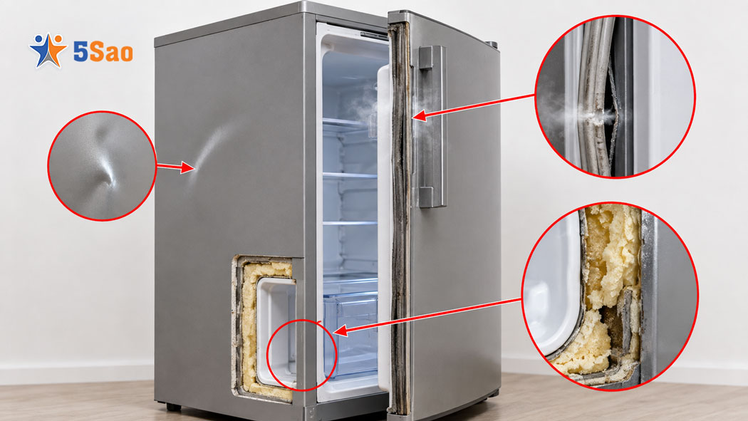 Cấu tạo hệ thống vỏ tủ, cách nhiệt và cửa tủ lạnh